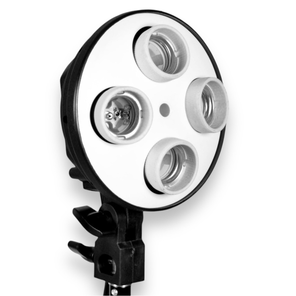 PHOTOGRAPHY STUDIO 4 Lightbulb Holder Video Light Photo Lamp Socket Bracket